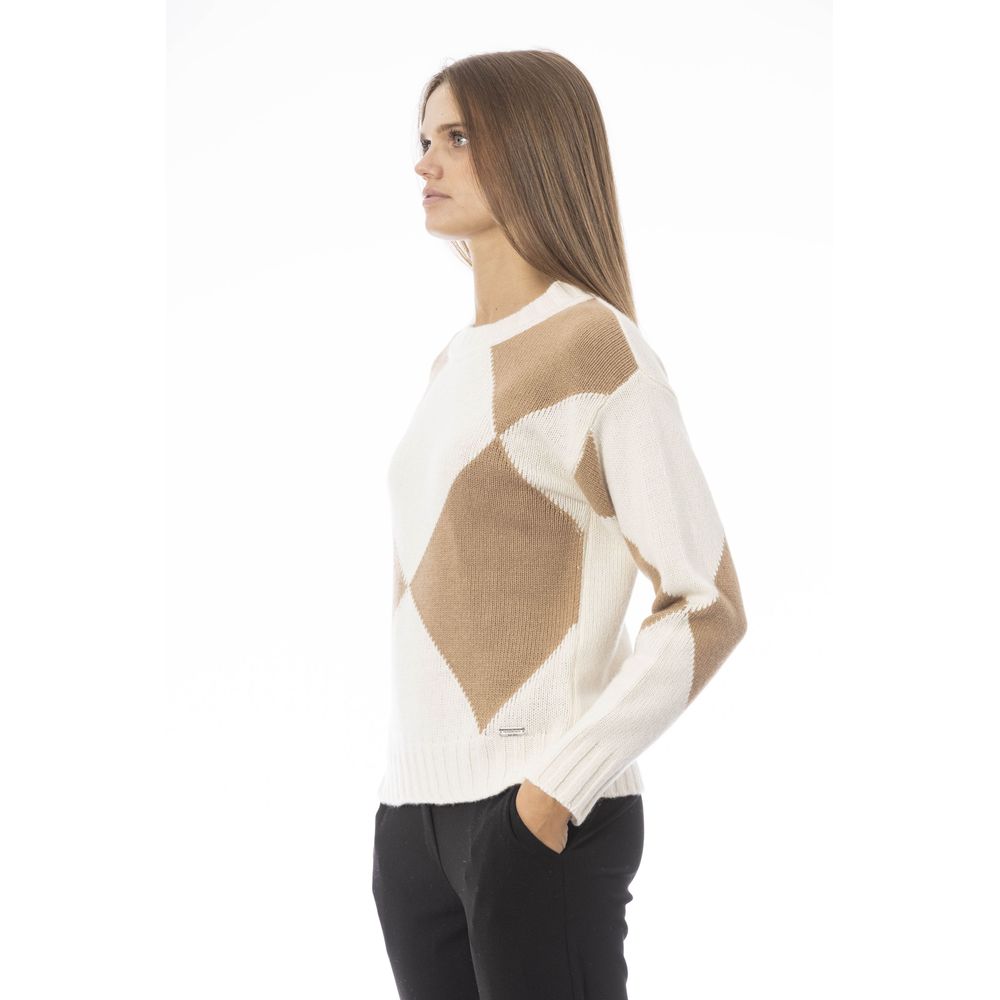 Baldinini Trend Beigefarbener Pullover aus Wolle für Frauen