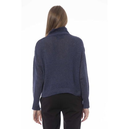 Baldinini Trend Blauer Pullover aus Wolle für Frauen