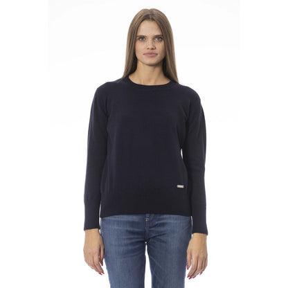 Baldinini Trend Blauer Pullover aus Wolle für Frauen