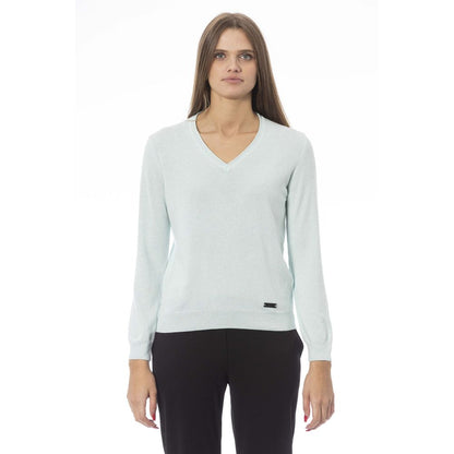 Baldinini Trend Hellblauer Kaschmirpullover für Frauen