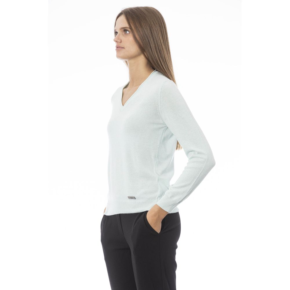 Baldinini Trend Hellblauer Kaschmirpullover für Frauen