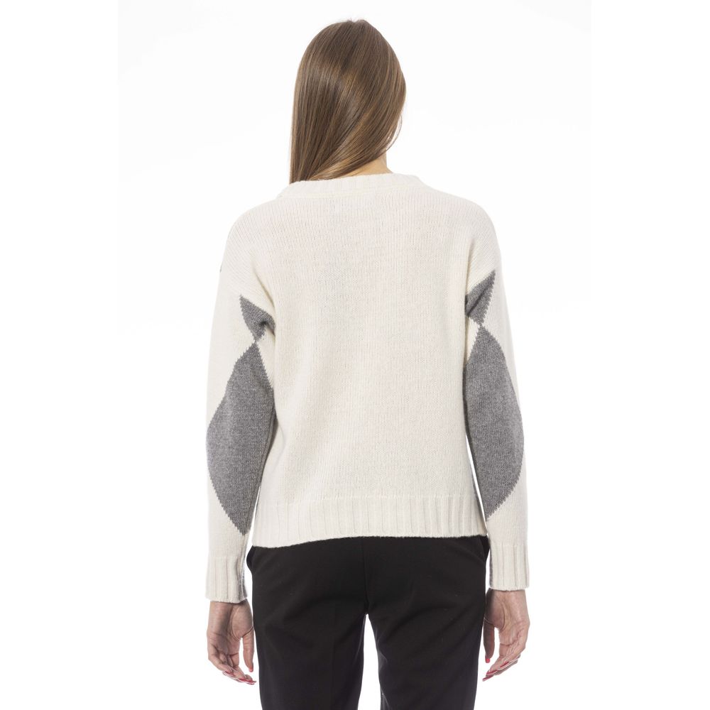 Baldinini Trend Grauer Pullover aus Wolle für Frauen