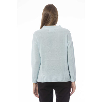 Baldinini Trend Hellblauer Pullover aus Wolle für Frauen