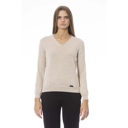 Baldinini Trend Beige Kaschmir Damen Pullover