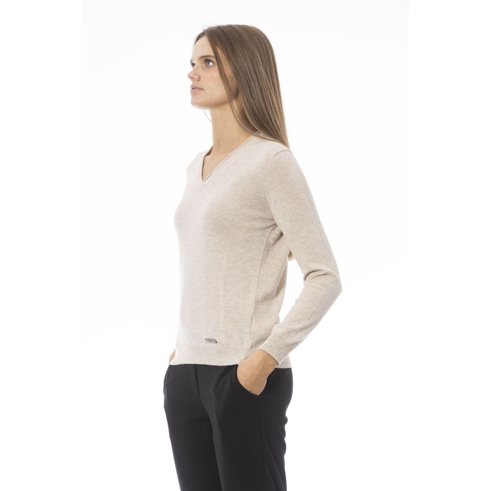 Baldinini Trend Beige Kaschmir Damen Pullover