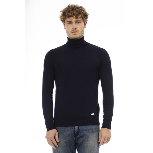 Baldinini Trend Blauer Pullover aus Wolle für Männer