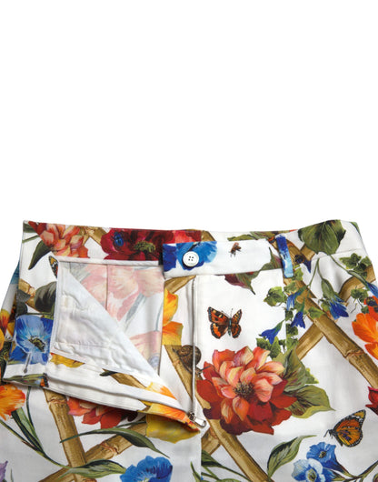 Dolce & Gabbana Floral High Waist Cropped Fashion Hose