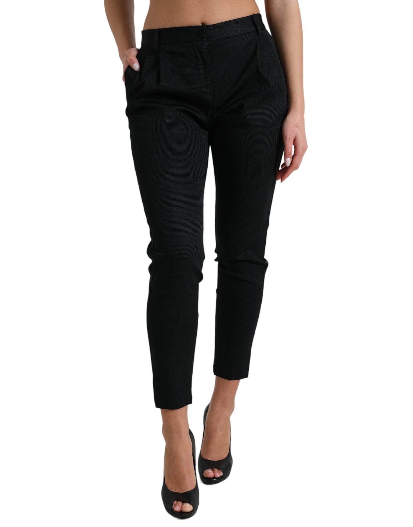 Dolce & Gabbana Schicke Skinny Cropped Pants mit hoher Taille