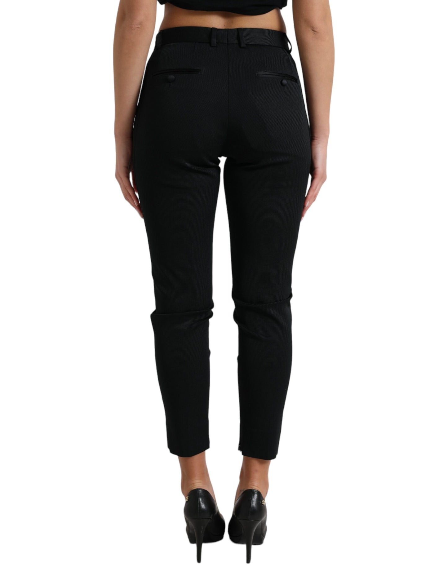 Dolce & Gabbana Schicke Skinny Cropped Pants mit hoher Taille