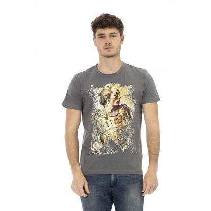 Trussardi Action Graues Baumwolle Männer T-Shirt