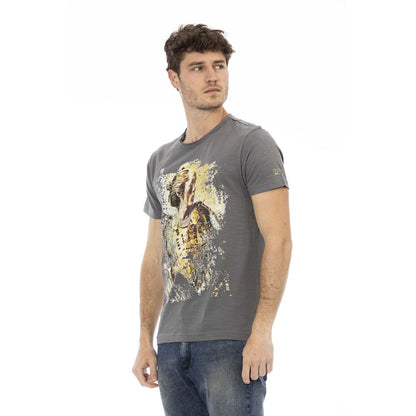 Trussardi Action Graues Baumwolle Männer T-Shirt