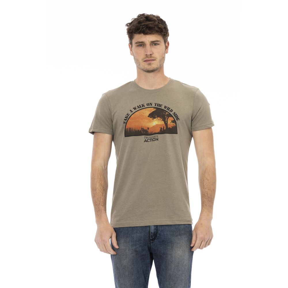 Trussardi Action Grünes Baumwoll-T-Shirt für Männer