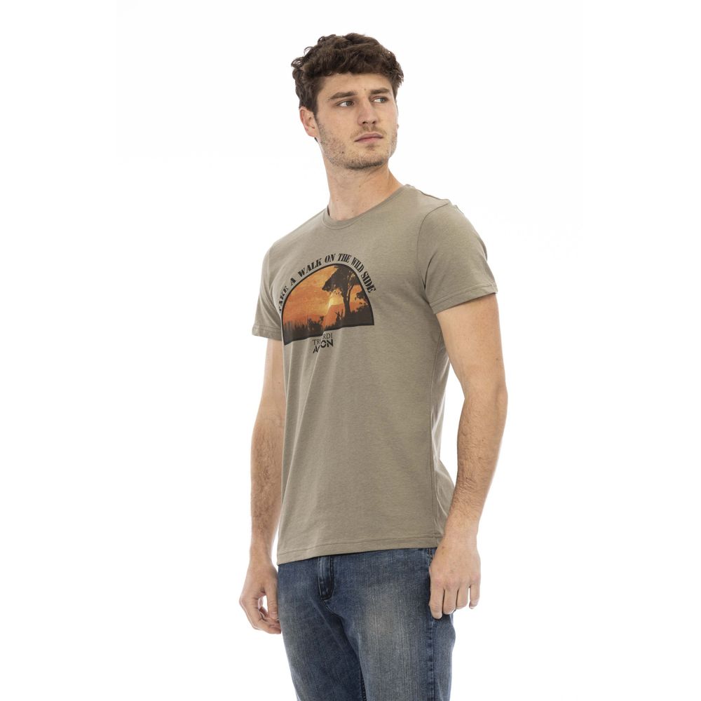 Trussardi Action Grünes Baumwoll-T-Shirt für Männer