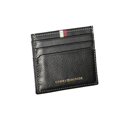 Tommy Hilfiger Schwarzes Leder Herren Portemonnaie