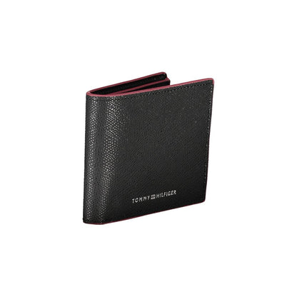 Tommy Hilfiger Elegante Bifold-Geldbörse aus Leder mit kontrastierenden Akzenten