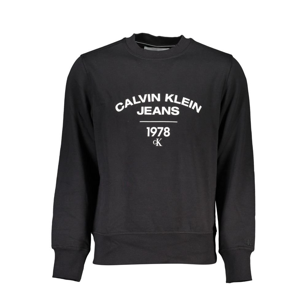 Calvin Klein Schlankes Langarm-Fleece-Sweatshirt mit Rundhalsausschnitt