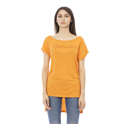 Just Cavalli Orange Baumwolle Frauen T-Shirt