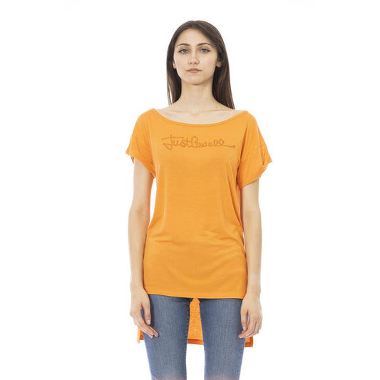 Just Cavalli Orange Baumwolle Frauen T-Shirt