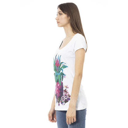 Just Cavalli Weißes Baumwoll-T-Shirt für Frauen