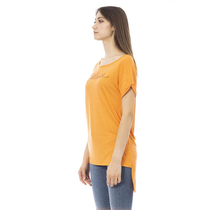 Just Cavalli Orange Baumwolle Frauen T-Shirt