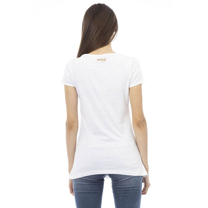 Just Cavalli Weißes Baumwoll-T-Shirt für Frauen