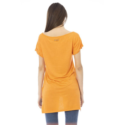 Just Cavalli Orange Baumwolle Frauen T-Shirt