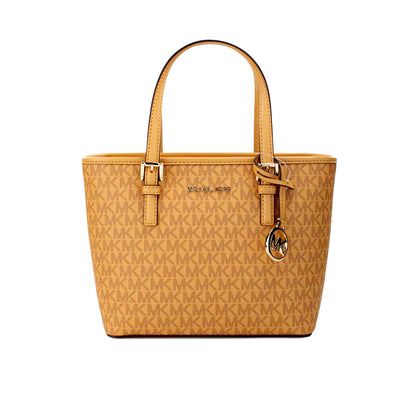 Michael Kors Jet Set Cider PVC Leder XS Carryall Top Zip Tote Bag Geldbörse