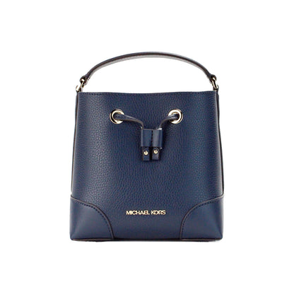 Michael Kors Mercer Small Navy Pebbled Leather Bucket Crossbody Bag Handtasche