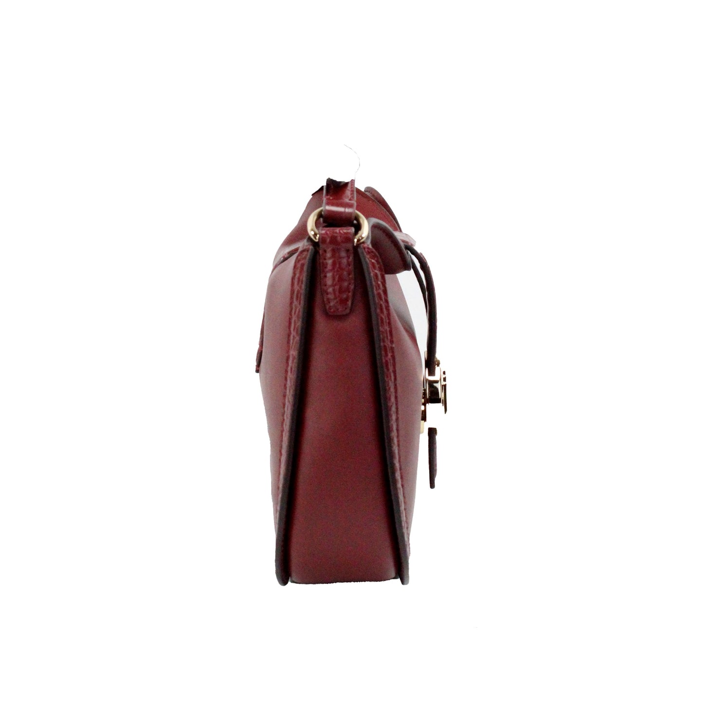 Michael Kors Gabby Small Dark Cherry Leder Foldover Hobo Crossbody Tasche