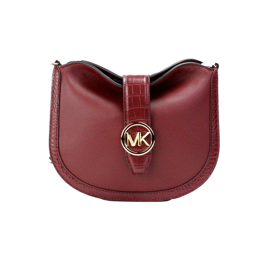 Michael Kors Gabby Small Dark Cherry Leder Foldover Hobo Crossbody Tasche