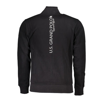 U.S. Grand Polo Schickes Fleece-Langarm-Sweatshirt mit kontrastierenden Details