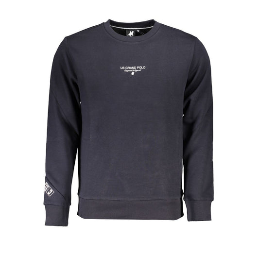 U.S. Grand Polo Elegantes Sweatshirt mit Rundhalsausschnitt aus Fleece in Blau