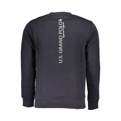 U.S. Grand Polo Elegantes Sweatshirt mit Rundhalsausschnitt aus Fleece in Blau