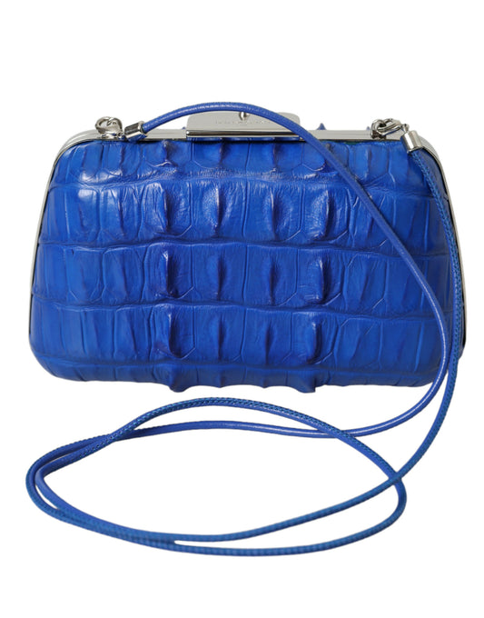 Balenciaga Electric Blue Krokodilleder Clutch