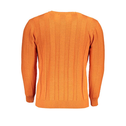 U.S. Grand Polo Orangefarbener Stoffpullover