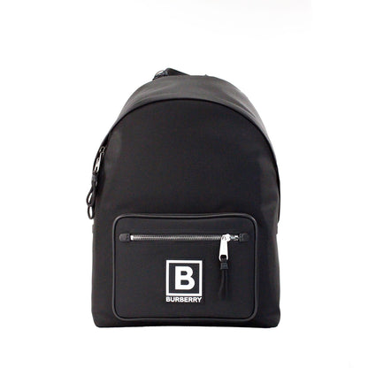 Burberry Abbeydale Branded Stamp Schwarz Nylon Rucksack Schulter Bookbag