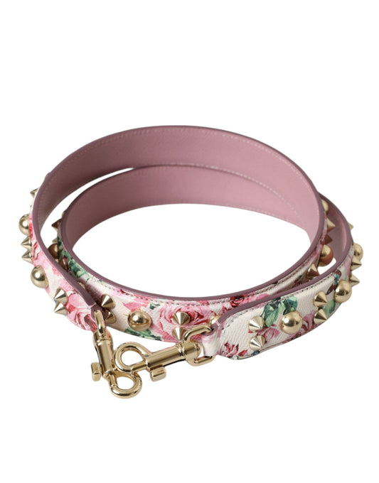 Dolce & Gabbana Pink Floral Handtasche Accessoire Schulterriemen