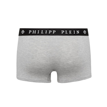 Philipp Plein Graue Baumwolle Männer Boxer Pack