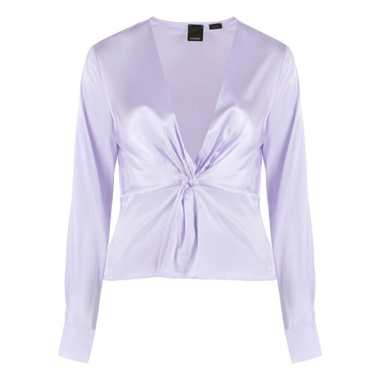 PINKO Fliederfarbene Seidenbluse Elegance