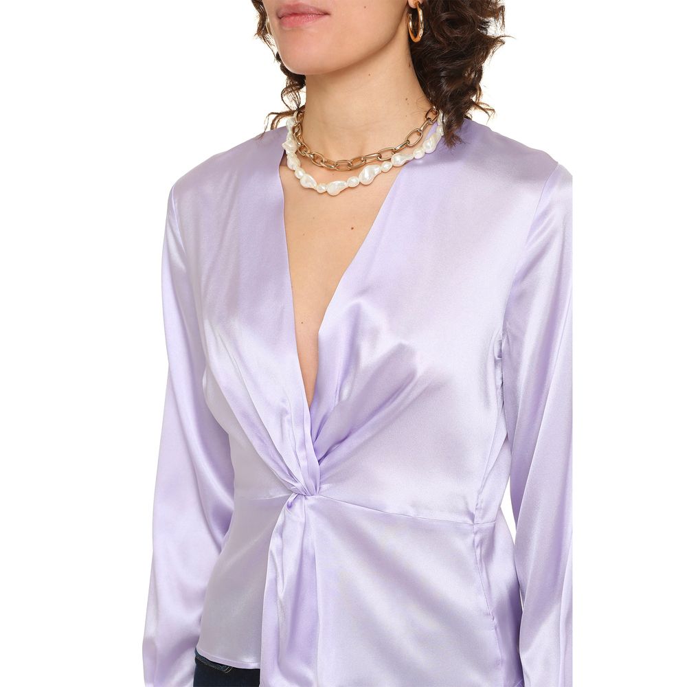 PINKO Fliederfarbene Seidenbluse Elegance