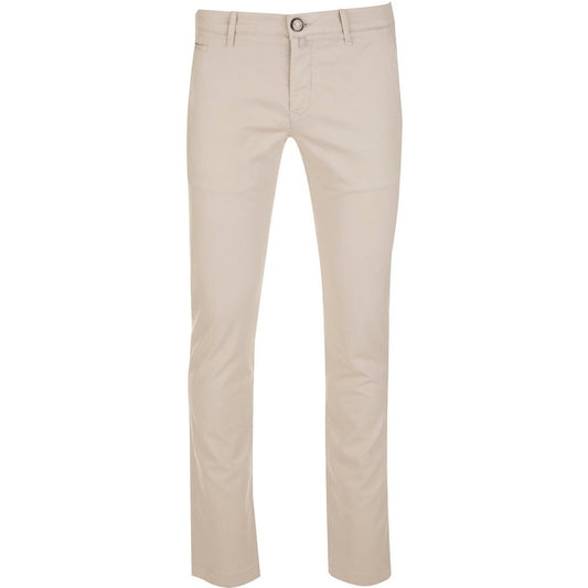 Jacob Cohen Glatte Chino-Hose aus Baumwolle in Beige