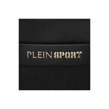 Plein Sport Elegantes Silber-Logo Eco-Leder Shopper