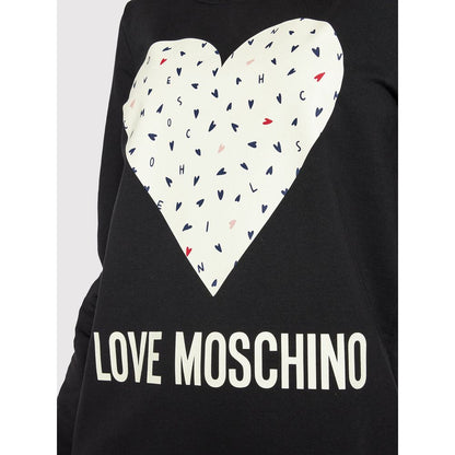 Love Moschino Schickes blaues Statement-Baumwollkleid