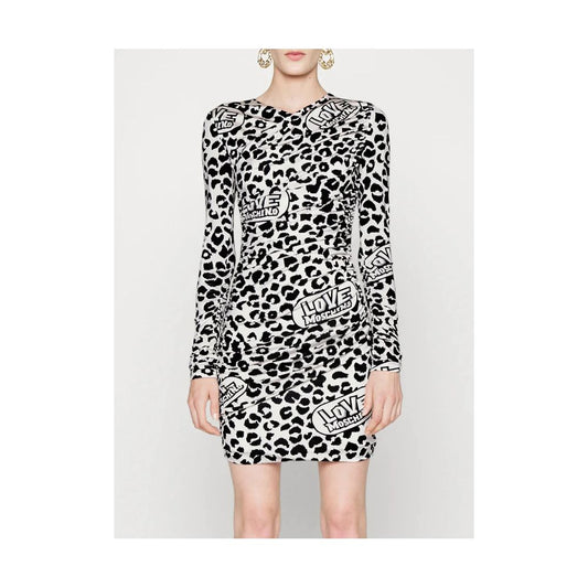 Love Moschino Schickes Minikleid aus Viskosemischung mit Leopardenmuster