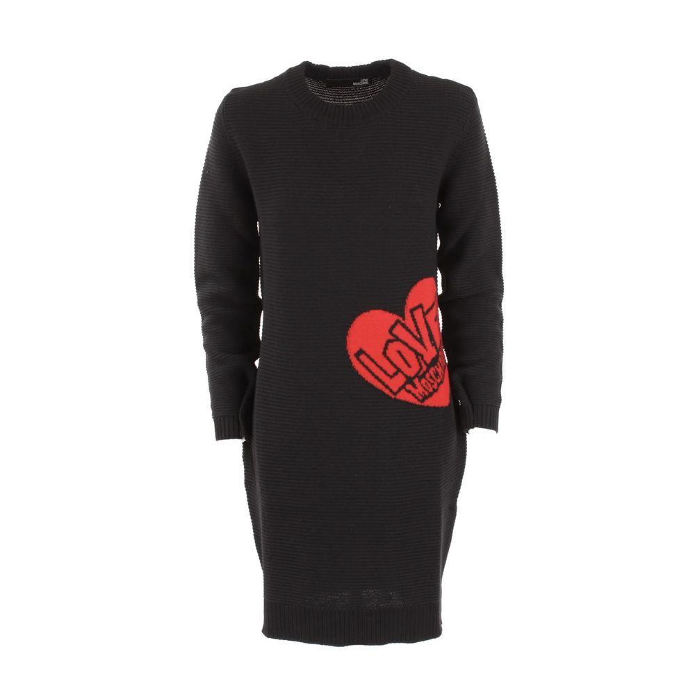 Love Moschino Schickes Strickkleid mit Herzmuster