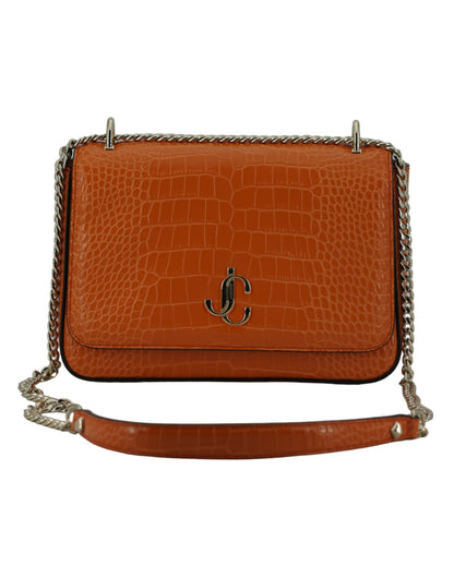 Jimmy Choo Amber Orange Leder Umhängetasche