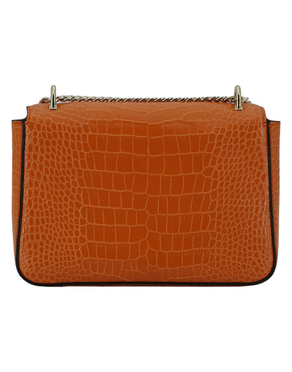 Jimmy Choo Amber Orange Leder Umhängetasche