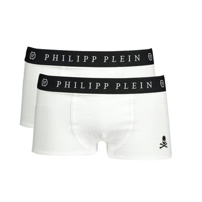 Philipp Plein Herren Boxer aus weißer Baumwolle