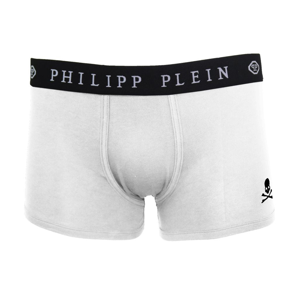 Philipp Plein Herren Boxer aus weißer Baumwolle