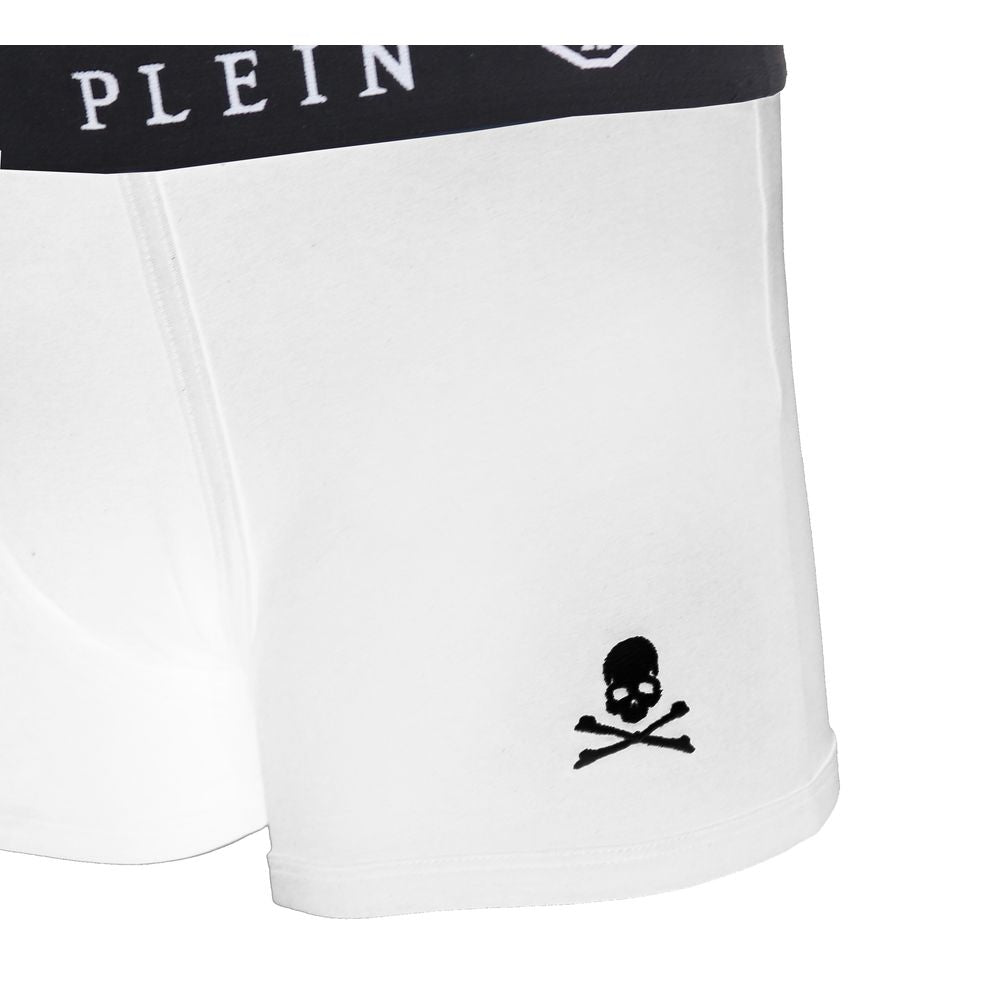 Philipp Plein Herren Boxer aus weißer Baumwolle